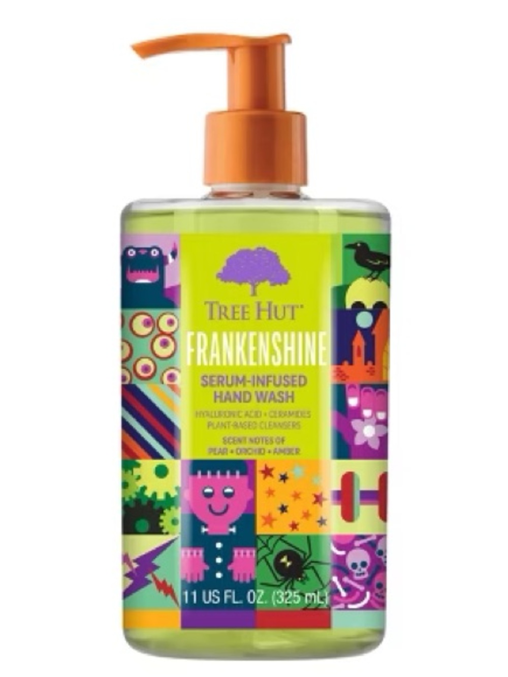 Tree Hut Frankenshine Serum-Infused Hand Wash - Orange Pump, Multicolor Bottle